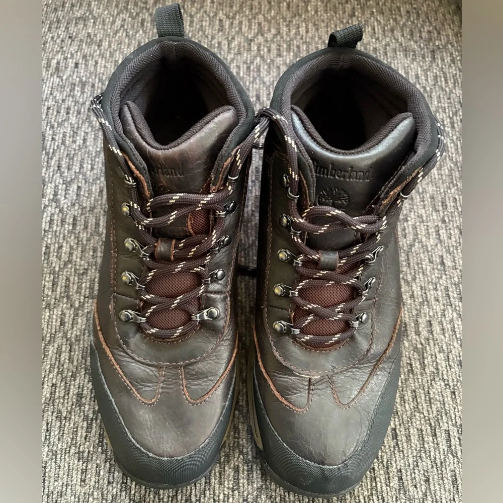 Timberland Boys Backroads A6098 Brown Lace Up Waterproof Hiking Boot Size 6